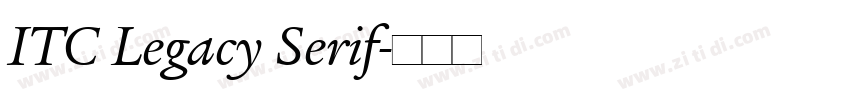 ITC Legacy Serif字体转换